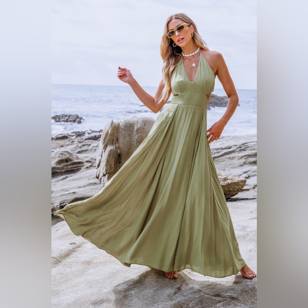 Cupshe Olive Green Maxi Dress